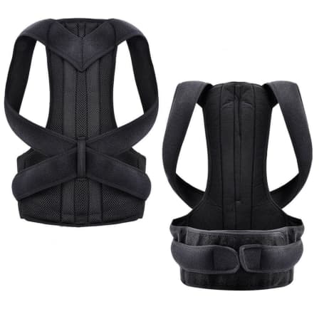 Back Pain Posture Corrector - Extra Large / Plain Black_1